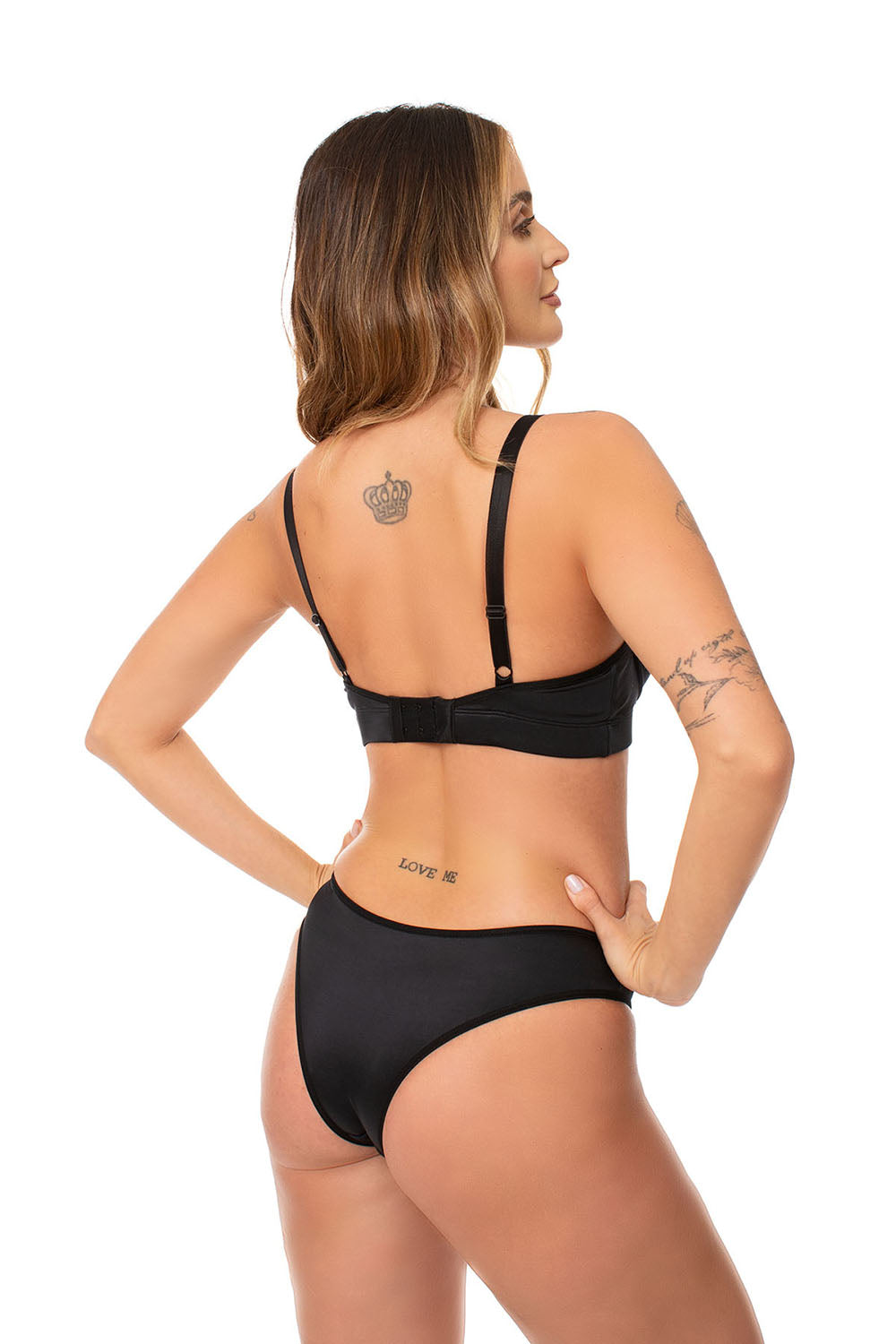 Conjunto Sutiã e Calcinha Lagasi Com Base Reforçada Preto - REF. 0107