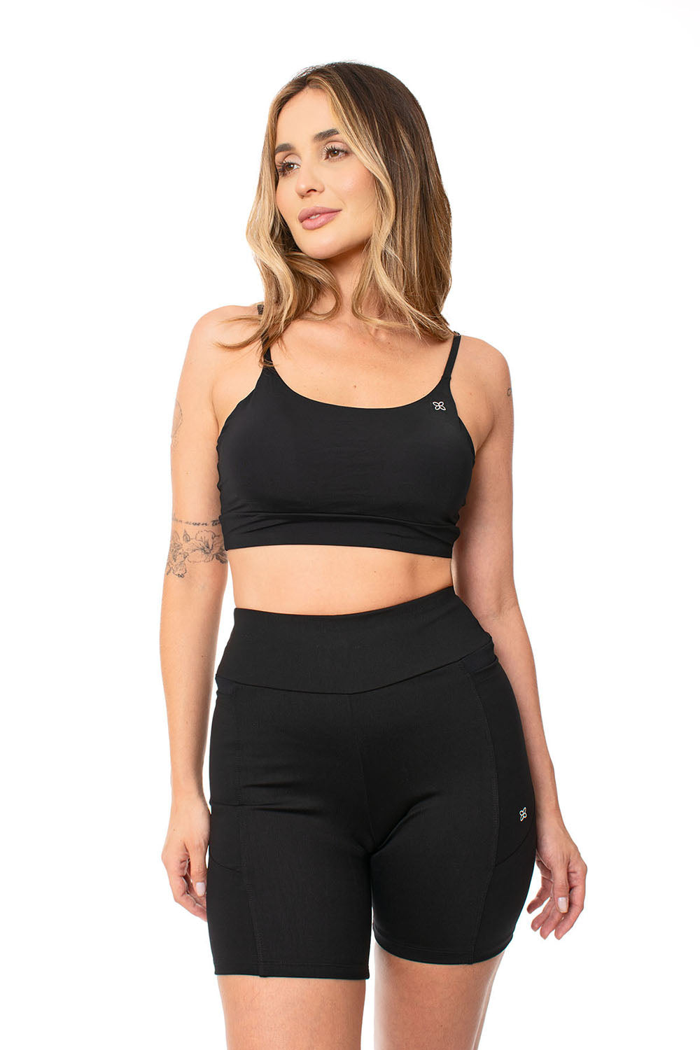 Top Fitness Lagasi Alça Fina com Cós Preto - REF. 3135