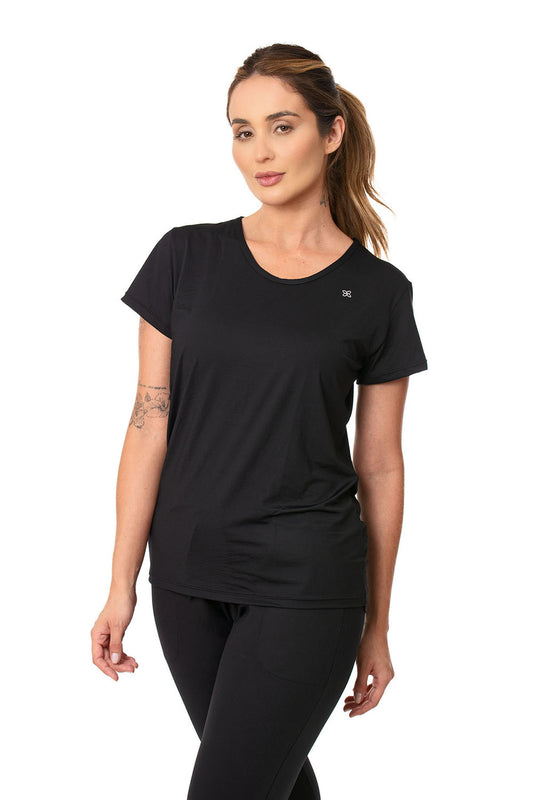 Blusa Manga Curta em Microfibra Lagasi - REF. 3034