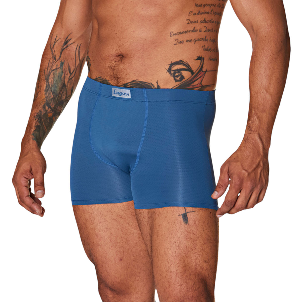 Cueca Microfibra Masculina Adulto Lagasi Azul Atol New Trip - REF. 3000