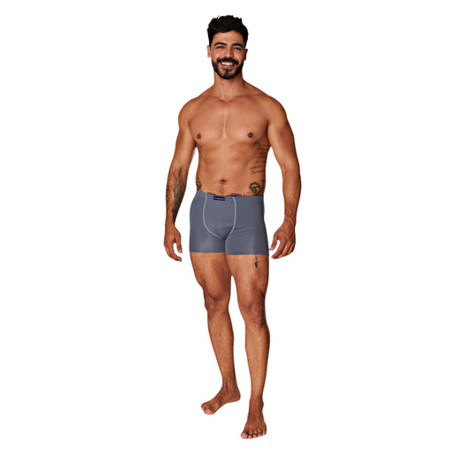 Cueca Microfibra Masculina Adulto Lagasi Cinza New Trip - REF. 3000
