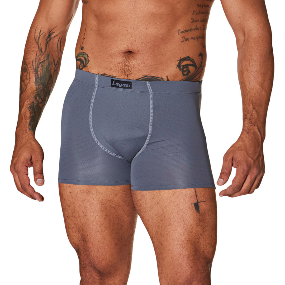 Cueca Microfibra Masculina Adulto Lagasi Cinza New Trip - REF. 3000