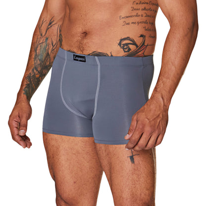 Cueca Microfibra Masculina Adulto Lagasi Cinza New Trip - REF. 3000