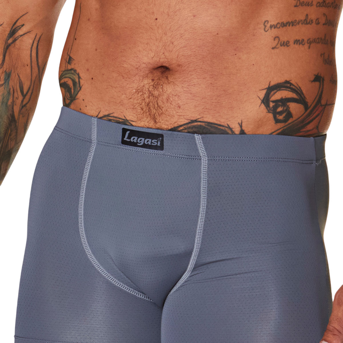 Cueca Microfibra Masculina Adulto Lagasi Cinza New Trip - REF. 3000