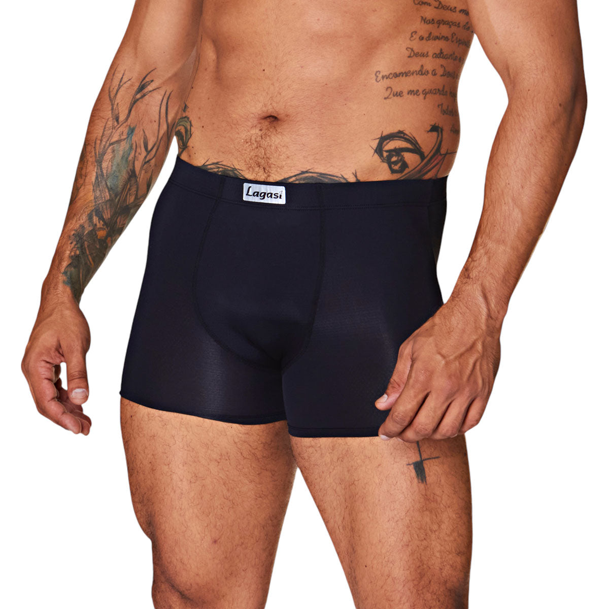 Cueca Microfibra Masculina Adulto Lagasi Preto New Trip - REF. 3000
