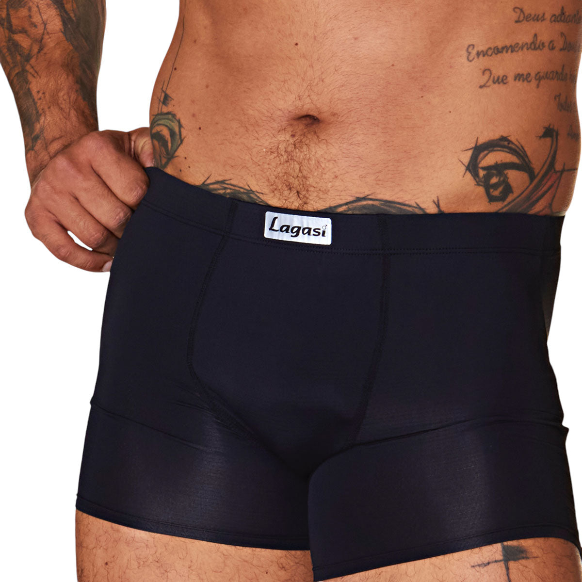 Cueca Microfibra Masculina Adulto Lagasi Preto New Trip - REF. 3000