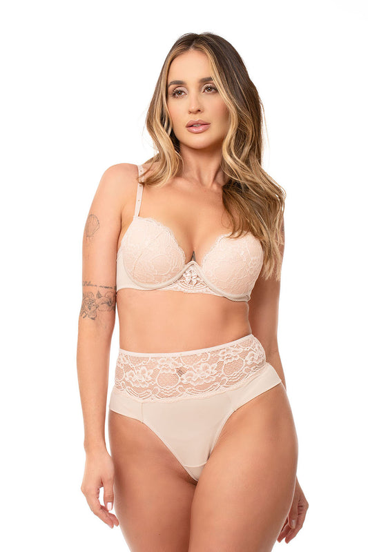 Conjunto Lingerie Lagasi de Renda e Micro C. Aplic Na Alça - REF. 512188