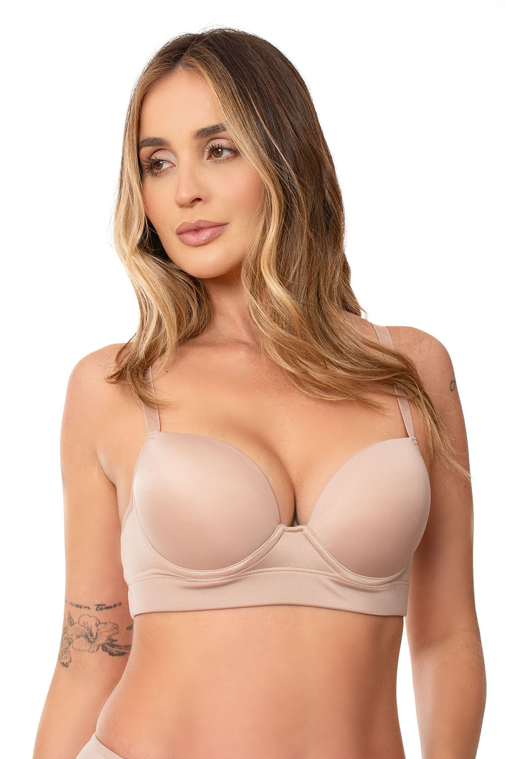 Conjunto Sutiã e Calcinha Lagasi Com Base Reforçada Chocolate - REF. 0107