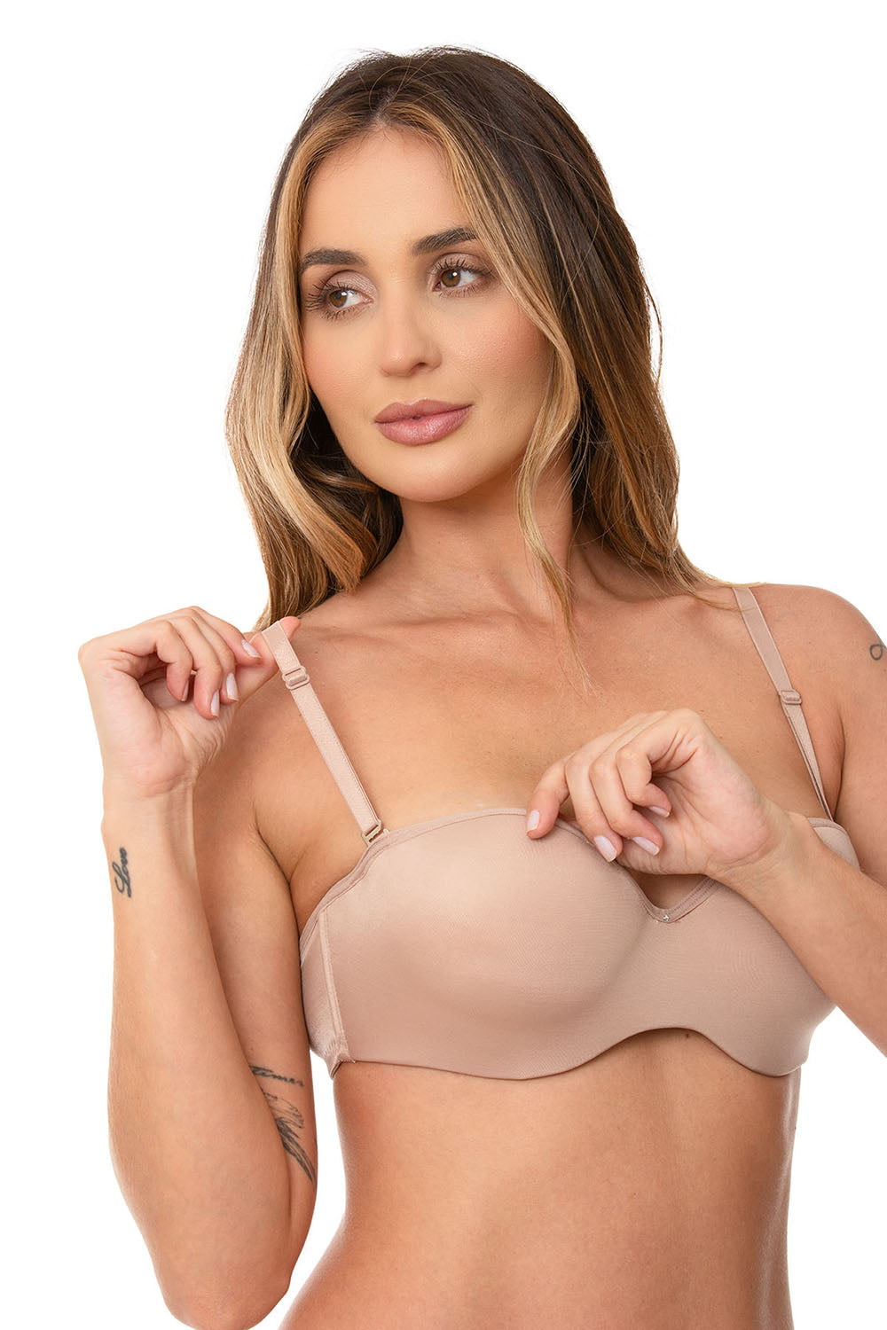 Conjunto Sutiã e Calcinha Tomara que Caia Chocolate Lagasi - REF. 0405