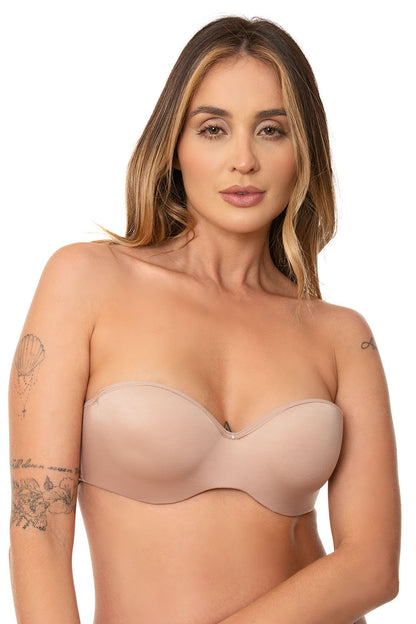 Conjunto Sutiã e Calcinha Tomara que Caia Chocolate Lagasi - REF. 0405