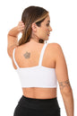 Top Fitness Lagasi Franzido Alça Larga Branco - REF. 3133