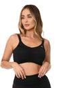 Top Fitness Lagasi Franzido Alça Larga Preto - REF. 3133