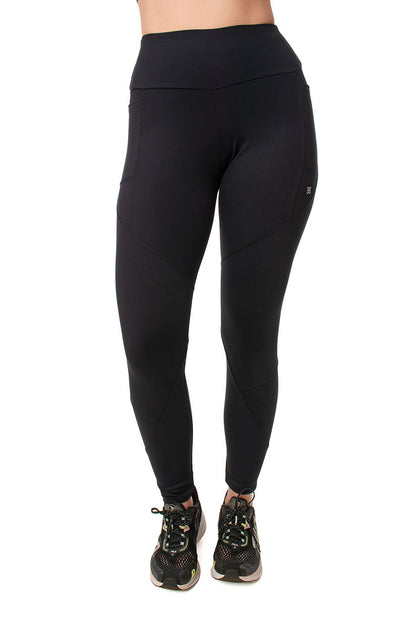 Calça Legging Lagasi Recorte e Bolso Preto - REF. 3157