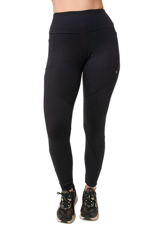 Calça Legging Lagasi Recorte e Bolso Preto - REF. 3157