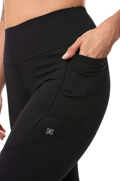 Calça Legging Lagasi Recorte e Bolso Preto - REF. 3157