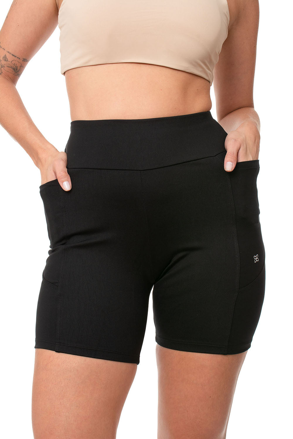 Short Fitness C. Recorte e Bolso Lagasi Preto - REF. 3131